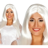 Dámská paruka dlouhá – bílá, 65 cm