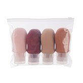 Sada cestovní silikon 4 ks+pouzdro, s přísavkou