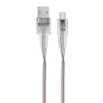 Riva 6000 TR12 micro USB kabel 1,2m, transparentní