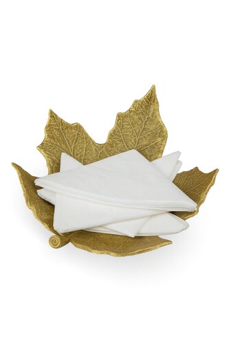Miska javorový list - Metalický mosaz Velikost Maxi