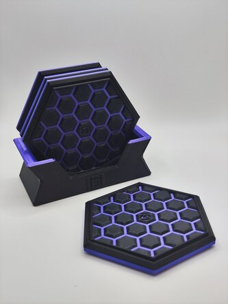 Velké podtácky - HEX vzor