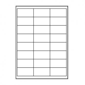 Logo etikety 66mm x 33.8mm, A4, matné, bílé, 24 etiket, 140g/m2, baleno po 25 ks, pro inkoustové a laserové tiskárny