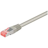 Síťový LAN kabel S/FTP patchcord, Cat.6, RJ45 samec - RJ45 samec, 7 m, stíněný, LSOH, šedý, economy