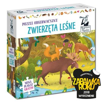 Kapitan Nauka. Puzzle obserwacyjne.Zwierzęta leśne