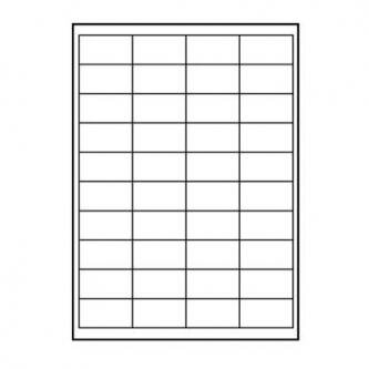 Logo etikety 48.5mm x 25.4mm, A4, matné, bílé, 44 etiket, 140g/m2, baleno po 25 ks, pro inkoustové a laserové tiskárny