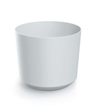 Plastový květináč TUBOS bílý matný, varianta 14,8 cm