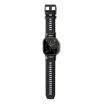 Epico Rubber Pro řemínek s nerezovým zapínáním pro Apple Watch 49/46/45/44/42mm černý