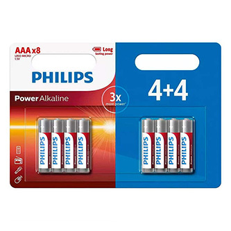 PHILIPS Jednorázová alkalická baterie AAA, 8-pack