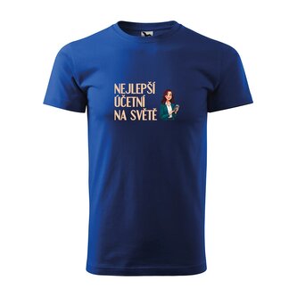 Tričko s potiskem Nejlepší účetní na světě: modré 3XL