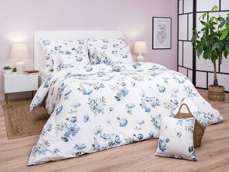 Povlečení bavlna Sasanka modrá 140x220, 70x90 cm