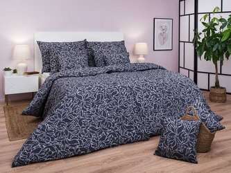 Povlečení krep Sorat tmavě šedý 140x220, 70x90 cm