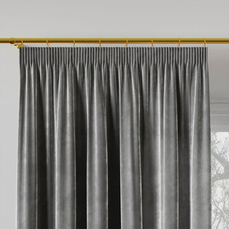 Dekorační krátký závěs s řasící páskou VELVINO color 006 tmavě šedá 140x160 cm (cena za 1 kus) MyBestHome