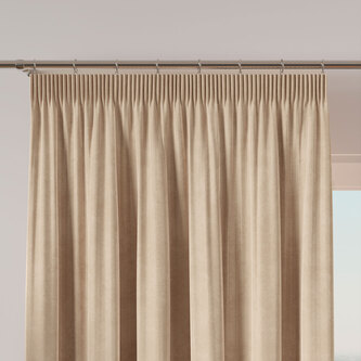 Dekorační krátký závěs s řasící páskou VELVINO color 015 krémová 140x160 cm (cena za 1 kus) MyBestHome