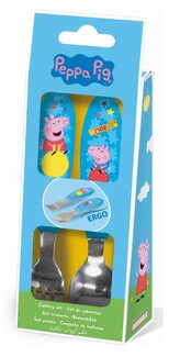 Dětský nerez příbor PEPPA PIG modrý