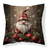 DETEXPOL Vánoční povlak na polštářek Trpaslík ozdoby micro  Polyester, 40/40 cm