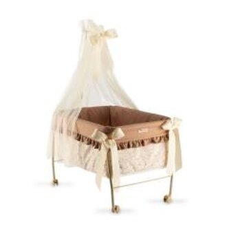 Łóżeczko Teresa z baldachimem dla lalki do 46cm