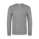 Triko s dlouhým rukávem B&C LSL - světle šedé, 4XL