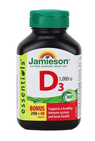 Jamieson Vitamín D3 1000IU 240tbl