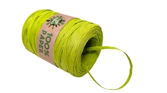 Stuha rafie 100% papírová 200m - zelená