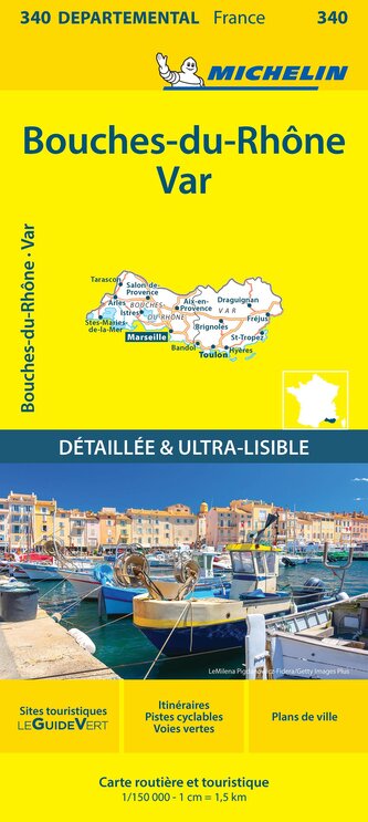 Bouches-du-Rhone Var - Michelin Local Map 340