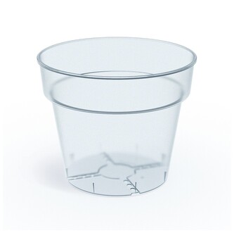 Plastový květináč PLANTIS transparentní, varianta 23,5 cm