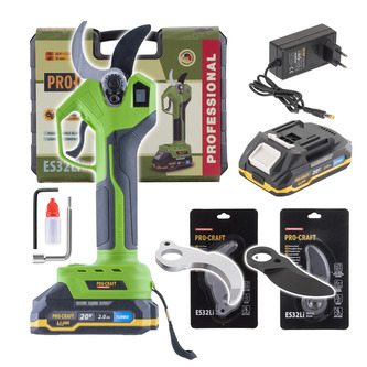 Sada aku nůžky na větve Procraft ES32Li + 2x náhradní čepele | SES32LI/Blades