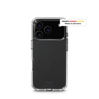 Hama Extreme Protect, kryt pro Apple iPhone 17 Pro, materiál D3O®, nežloutne, průhledný