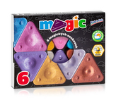 Voskovky trojboké MAGIC METALLIC, sada 6ks mix