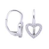NB-3507 Stříbrné náušnice srdce
