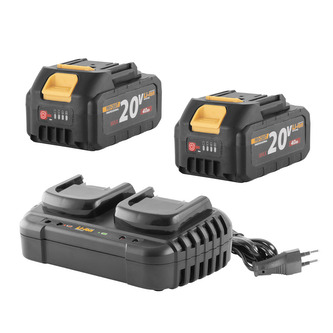 Sada dvě baterie 20V 4Ah Procraft 20/4 ATA-40B a nabíječka na dvě baterie 20/2 | S2x20/4ATA-40B-20/2