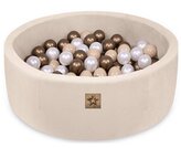 Bazén pro děti 90x30 cm Velvet + 200 balónků, béžový; béžová