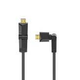 Hama HDMI kabel High Speed 4K 1,5 m, otočné vidlice (2 osy)