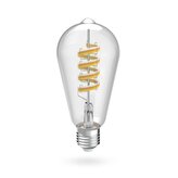 Hama SMART WiFi LED žárovka, Matter, E27, retro, ST64 Filament, RGBW, stmívatelná, aplikace