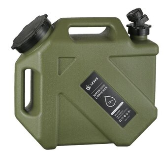 Kanystr na vodu s kohoutkem kempingový plastový, 10 litrů - zelený