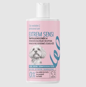 EXTREM SENSI - Hydratační šampon a kondicionér 2v1 na suchou, mastnou a extrémně citlivou srst a kůži 300ml Soaphoria