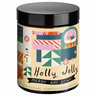 Holly Jolly - limitovaná eko sójová svíčka ve skle 210ml Soaphoria