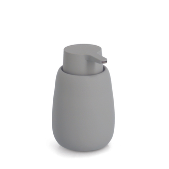 ZELLER Dávkovač na mýdlo keramický šedý 8,8 x 8,8 x 13,7cm