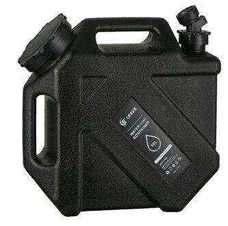 Kanystr na vodu s kohoutkem kempingový plastový, 10 litrů - black