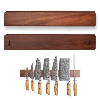 Lišta Dellinger stylová magnetická na nože z ořechového dřeva 500 x 65 x 20 mm