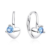 NB-3262 Stříbrné náušnice srdíčka - srdce