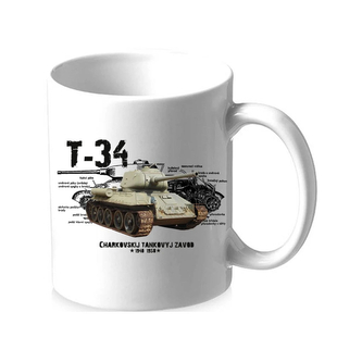 Hrnek Striker Tank T-34 - bílý