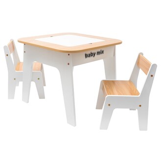 Dětský stůl a židle Baby Mix Leaf Natural