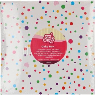 Dortová krabice konfety 25x25x15cm - FunCakes