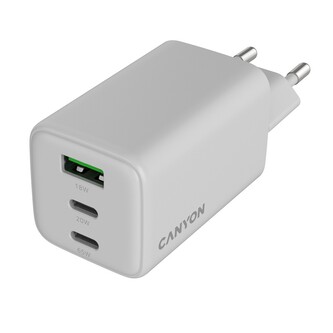 CANYON charger CU65ACC GaN 65W 2xPD 1xQC EU White