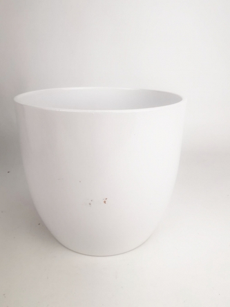 Keramický květináč Basel lesklý 14 cm bílý, 2. jakost