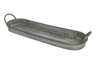 Kovový tác Belly S – zinkový, 36 x 14 cm