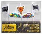 Zestaw świeczek urodzinowych Motyw wyścigowy