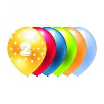 Balon metalik nadruk 2 mix kolor 5szt