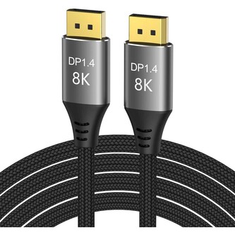 PremiumCord DisplayPort 1.4 přípojný kabel 1m stříbrný