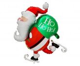 Balon foliowy Mikołaj na łyżwach 64x50cm